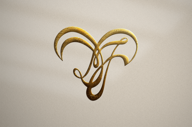 monogram wedding