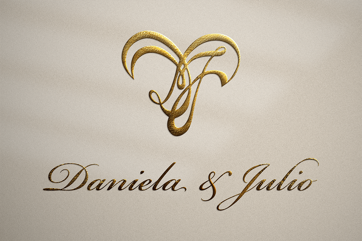 monogram wedding